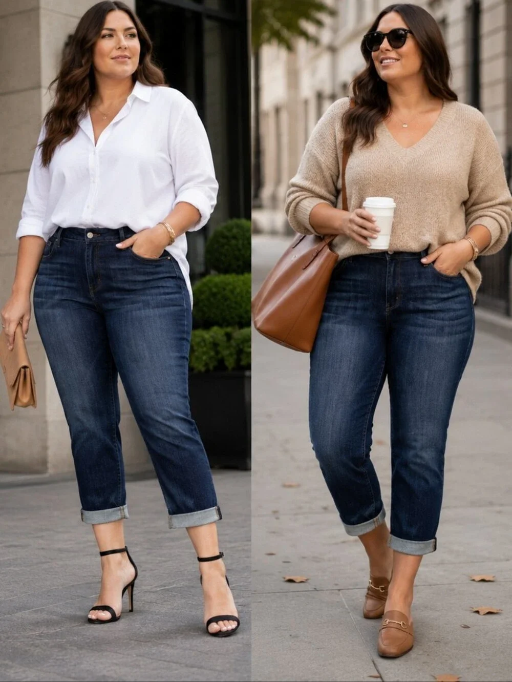 Lane BRYANT BOYFRIEND GENIUS FIT Dark Blue Jeans ♠️🌀